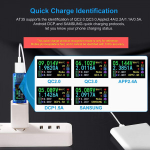 Tester de tensiune USB DIFCUL, metal/plastic, albastru/argintiu, 64 x 22 x 11 mm - Img 4