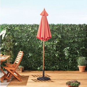 Umbrela de soare 2M, portocalie, tesatura/lemn/metal - Img 2