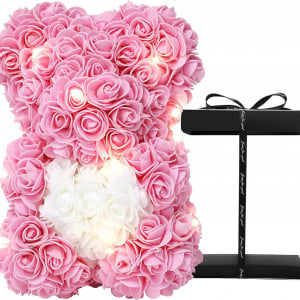 Ursulet de trandafiri RTWHL, roz/alb, 25 cm