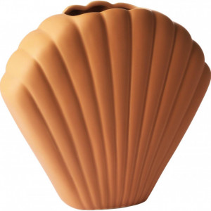 Vaza Shell din teracota, H 25 cm