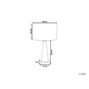 Veioza Claire, metal/plastic, negru/auriu/alb, 60 x 40 x 40 cm