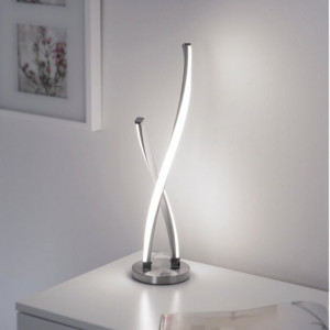Veioza LED Polina fier, 2 becuri, argintiu, diametru 12,5 cm, 230 V - Img 2