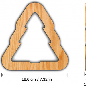 Veioza OSVINO, LED, model bradulet, lemn masiv, natur, 19 x 18,6 x 3 cm - Img 6