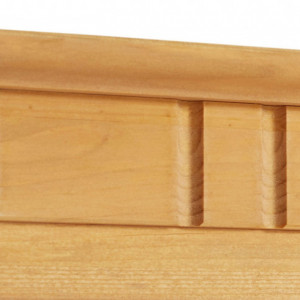 Vitrina Lisa din lemn masiv de pin/metal/MDF, maro, 60 x 35 x 180 cm - Img 5