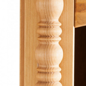 Vitrina suspendata Sylt din lemn masiv de pin, maro, 50 x 29 x 60 cm - Img 3