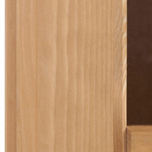 Vitrina suspendata Toscana din lemn masiv de pin/metal, maro, 100 x 29 x 80 cm - Img 2