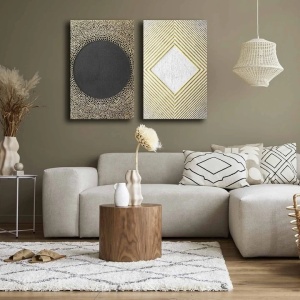 Wallity set 2 tablouri decorative canvas, 2x45x70 cm, panza 100% 2.8mm, rama lemn pin 100%, multicolor - Verificat A · Re-Bloom - Img 3