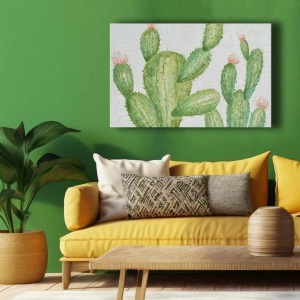 Wallity tablou decorativ model cactus canvas 45x70 cm, panza/lemn, alb/verde - Verificat A · Re-Bloom - Img 4