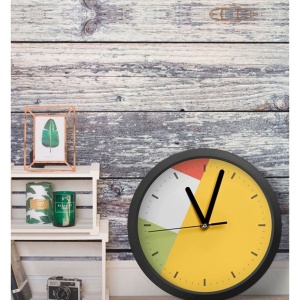 Wallxpert ceas de perete decorativ MDF 100% grosime 5mm, 36x36x1 cm, multicolor - Verificat A · Re-Bloom - Img 2