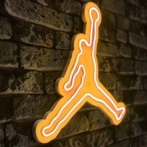 Wallxpert decor de perete LED neon 42x40x2 cm, neon IP67, sablon PVC, cablu 375cm, adaptor 12V 4A, alb si galben - Verificat B · Re-Bloom - Img 2