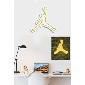 Wallxpert decor de perete LED neon 42x40x2 cm, neon IP67, sablon PVC, cablu 375cm, adaptor 12V 4A, alb si galben - Verificat B · Re-Bloom - Img 5