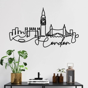 Wallxpert decor de perete metal, 120x53x1.5 cm, grosime 2mm, 0.685 kg, negru - Verificat A · Re-Bloom - Img 5