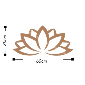 Wallxpert decor de perete metal, 60x35 cm, grosime 1.5mm, 0.7 kg, cupru - Verificat A · Re-Bloom - Img 3