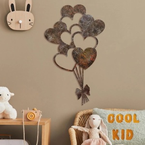 Wallxpert decor de perete metal pictat manual, 35x21 cm, grosime 1.5mm, antichizat - Verificat A · Re-Bloom - Img 4