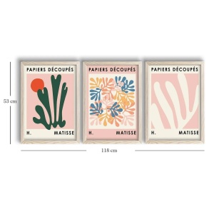 Wallxpert set 3 tablouri decorative cu rama, 3x38x53 cm, MDF 2.7mm, cadru lemn 22mm, multicolor - Verificat A · Re-Bloom - Img 3