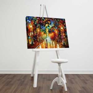 Wallxpert tablou canvas Leonid Afremov Farewell to Anger 45x70 cm, panza suede 100%, rama lemn 3 cm, multicolor - Verificat A · Re-Bloom - Img 4