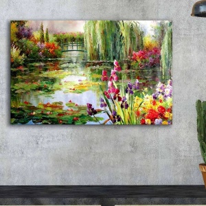 Wallxpert tablou decorativ canvas, 45x70 cm, panza piele de caprioara 100%, cadru lemn 100% grosime 3cm, multicolor - Verificat A · Re-Bloom - Img 4