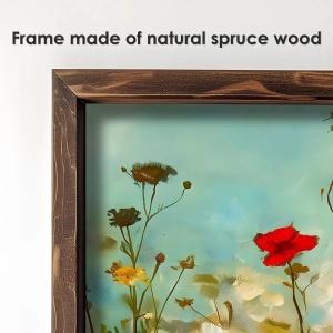 Wallxpert tablou decorativ inramat, 40x120x3.5 cm, MDF 3mm, cadru lemn pin 100%, imprimare UV, format panoramic, multicolor - Verificat A · Re-Bloom - Img 4