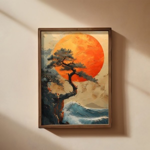 Wallxpert tablou decorativ inramat MDF 35x47x3.5 cm, cadru brad 100%, design modern, multicolor - Verificat A · Re-Bloom - Img 3
