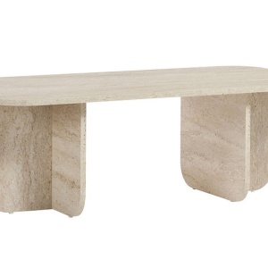 Woody Fashion masa de cafea Akira, PAL melaminat, 120x60x41cm, max 25kg, Travertin - Verificat A · Re-Bloom - Img 5