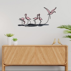 Accesoriu decorativ perete Re-Bloom, metal/lemn, 66x35cm, Resigilat, Grad A - Img 3