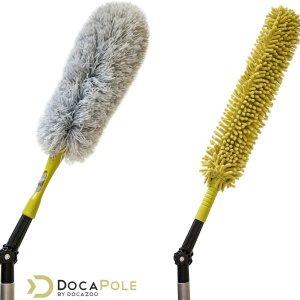 Accesoriu reglabil pentru manerul extensibil DocaPole, metal/silicon, negru, 180 grade - Img 3