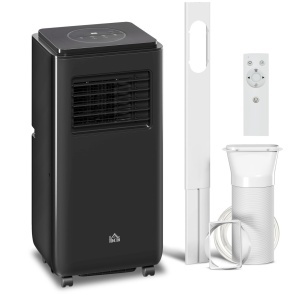 Aer conditionat portabil, ABS/otel, 33x28x70.4 cm, 950W/9000BTU, 5 moduri/3 viteze, dezumidificare 24L/zi, acoperire 12-33m², agent R32, ≤53dB, cablu 1.8m, telecomanda inclusa, negru - Verificat A · Re-Bloom
