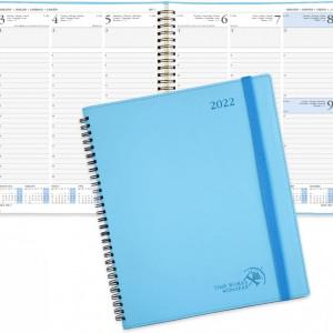 Agenda Poprun, hartie, albastru deschis, 25,9 x 21,2 cm