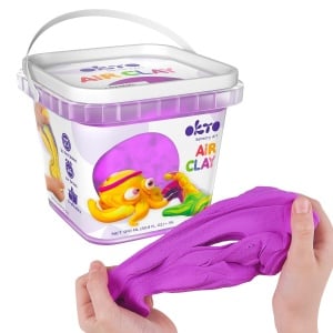 Air Clay pentru modelaj, 200g, Okto - Mov - Img 1