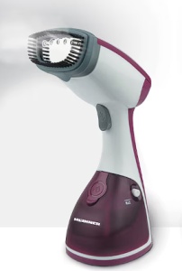 Aparat de calcat vertical Heinner HGS-1100PP, 1100 W, Rezervor detasabil 0.25l, Jet abur continuu, Debit de abur 17 +/- 4g / min, Mov, Resigilat, Grad A