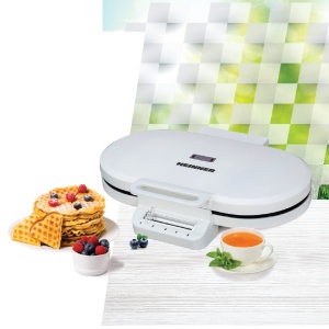 Aparat de facut gofre Heinner HWF-F14002WH, Putere 1400W, Termostat ajustabil Depozitare verticala, Alb - Img 4