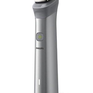 Aparat de tuns barba si parul 10 in 1 PHILIPS Multigroom All in One MG5920/15, tehnologie BeardSense, lame din otel cu auto-ascutire, 11 setari de lungime, rezistent la apa, husa, Negru / Argintiu, Resigilat, Grad A - Img 3
