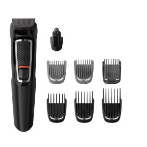 Aparat de tuns barba si parul 8 in 1 PHILIPS MG3730/15, Lame cu ascutire automata, Acumulator, 2 piepteni pentru aspect nebarbierit, 1 pieptane ajustabil pentru barba, 3 piepteni pentru par, Negru, Resigilat, Grad A - Img 4