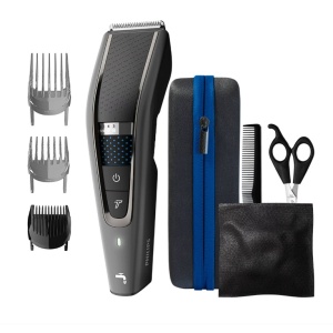 Aparat de tuns PHILIPS HC7650/15, 0.5-28 mm, 28 trepte, Litiu-Ion, Lavabil, Negru/Albastru, Resigilat, Grad A