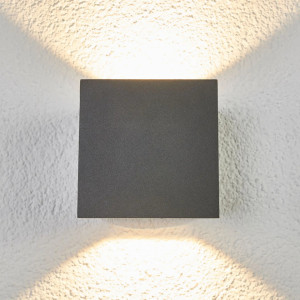 Aplica de perete pentru exterior Merjem, LED, aluminiu, gri inchis, 12 x 12 x 12 cm - Img 7