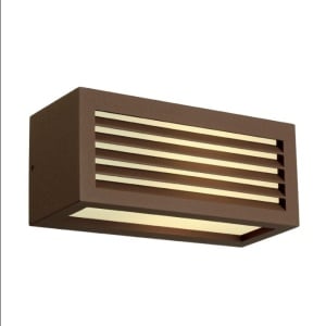 Aplica pentru exterior Box-L, aluminiu, maro, 11 x 25 x 11 cm