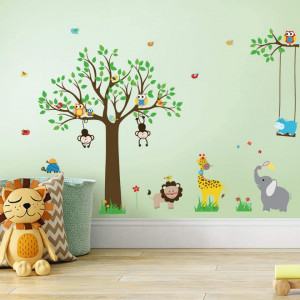 Autocolant de perete pentru copii Decalmile, plastic, multicolor, 30 x 90 cm - Img 6