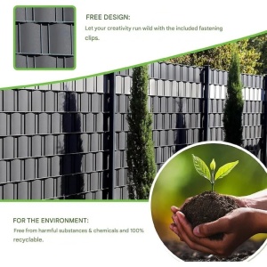 Banda de gard, Protectie vant, DAWIDU, PVC, 35 x 0.19 m, 35 m, Verde, 26 cleme montare, Resigilat, Grad A - Img 2