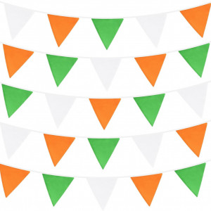 Banner pentru petrecere aniversara G2PLUS, textil, verde/portocaliu/alb, 12 m - Img 5