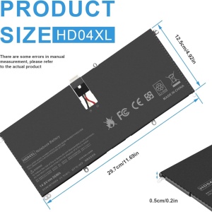 Baterie pentru laptopul HP Envy Envy Spectre XT 13-2120tu 13-2000eg ARyee, Li-polimer, negru, 14,8V, 56Wh