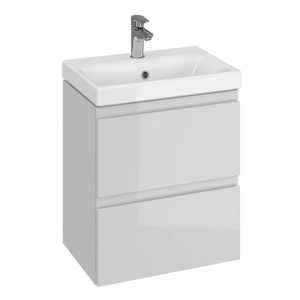 Baza si lavoar CS9721 suspendat, sertare, gri, 50x39.7x62 cm - Img 2