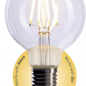 Bec decorativ LED E27CROWN, sticla, 4W, 230V, lumina alb cald, 12 x 8 cm - Img 1