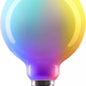 Bec smart CROWN, LED, RGB, E27, 360°, 4W, metal/sticla, 9,5 x 13,5 cm
