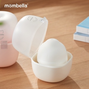 Biberon Anticolici Mombella Breast-Like, 210ml, Tetina M flux mediu, 100% Silicon, Ivory - Img 2