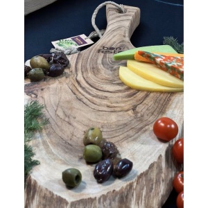 Bonfesto Premium tocator in forma de frunza, lemn acacia, 57x30x2.5 cm, dintr-o singura bucata, maner integrat - Verificat B · Re-Bloom - Img 4