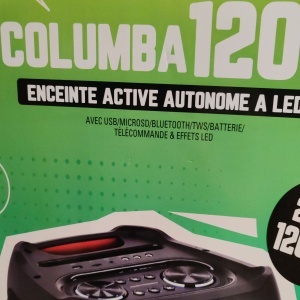 Boxa portabila Ibiza Sound, COLUMBA80, 1200W, Bluetooth, USB, microSD, AUX si MIC, negru, Resigilat, Grad A - Img 7