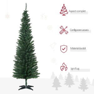 Brad de Craciun artificial Re-Bloom, PVC, diametru 60 cm, inaltime 210 cm, 499 ramuri, baza plastic, verde - Verificat A · Re-Bloom - Img 6