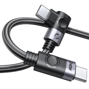 Cablu USB C la USB C Orico, nailon/metal, gri/negru, 1,5 m, 240W