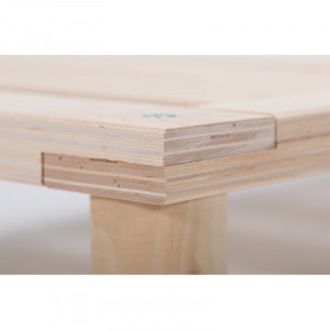 Cadru de pat Arundel, lemn masiv, maro, 28 x 280 x 200 cm - Img 3