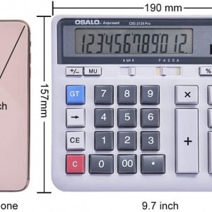 Calculator solar cu 12 cifre OSALO, ABS/plastic, multicolor, 157 X 190 mm - Img 3